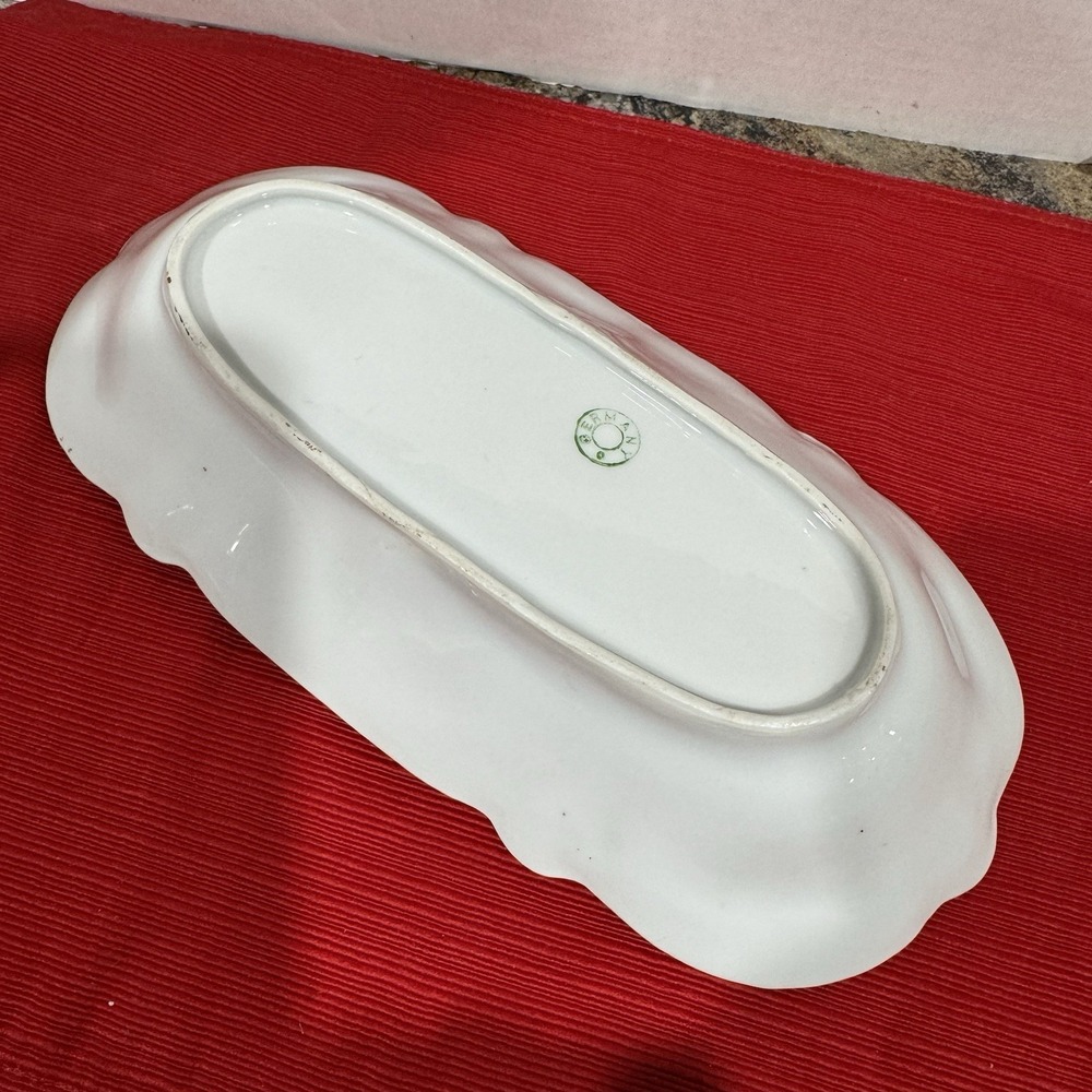 Vintage Oblong Serving Dish Porcelain China Beautiful 12" Germany - Picture 6 of 9